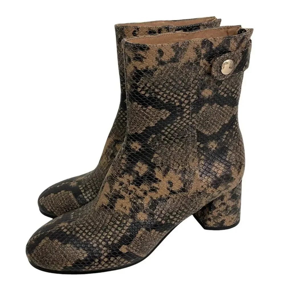 Joie Snake Heeled Boots - Picture 3 of 11